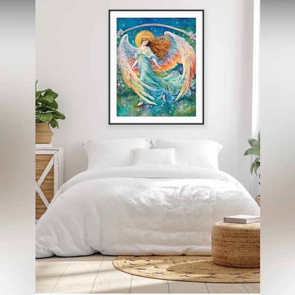 Heavenly Angel - Celestine, Angel of Stillness and Grace Fine Art Print - Picture 10 of 12